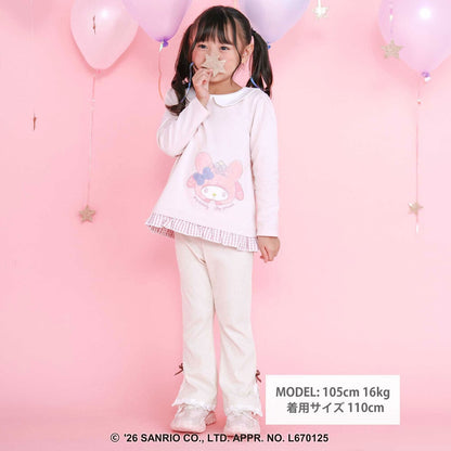 日本童裝 Slap Slip x Sanrio 翻領荷葉邊上衣 80-130cm 女童款 秋季 TOPS 其他品牌童裝