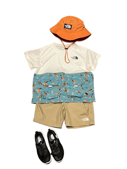 Japanese children's clothing TNF waterproof series static care sports shorts 100-120cm boys'/girls' summer PANTS 