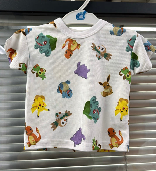 現貨區1-2日寄出--日本童裝 西松屋 Pokemon 上衣 80/90cm 男童款 夏天 Tops