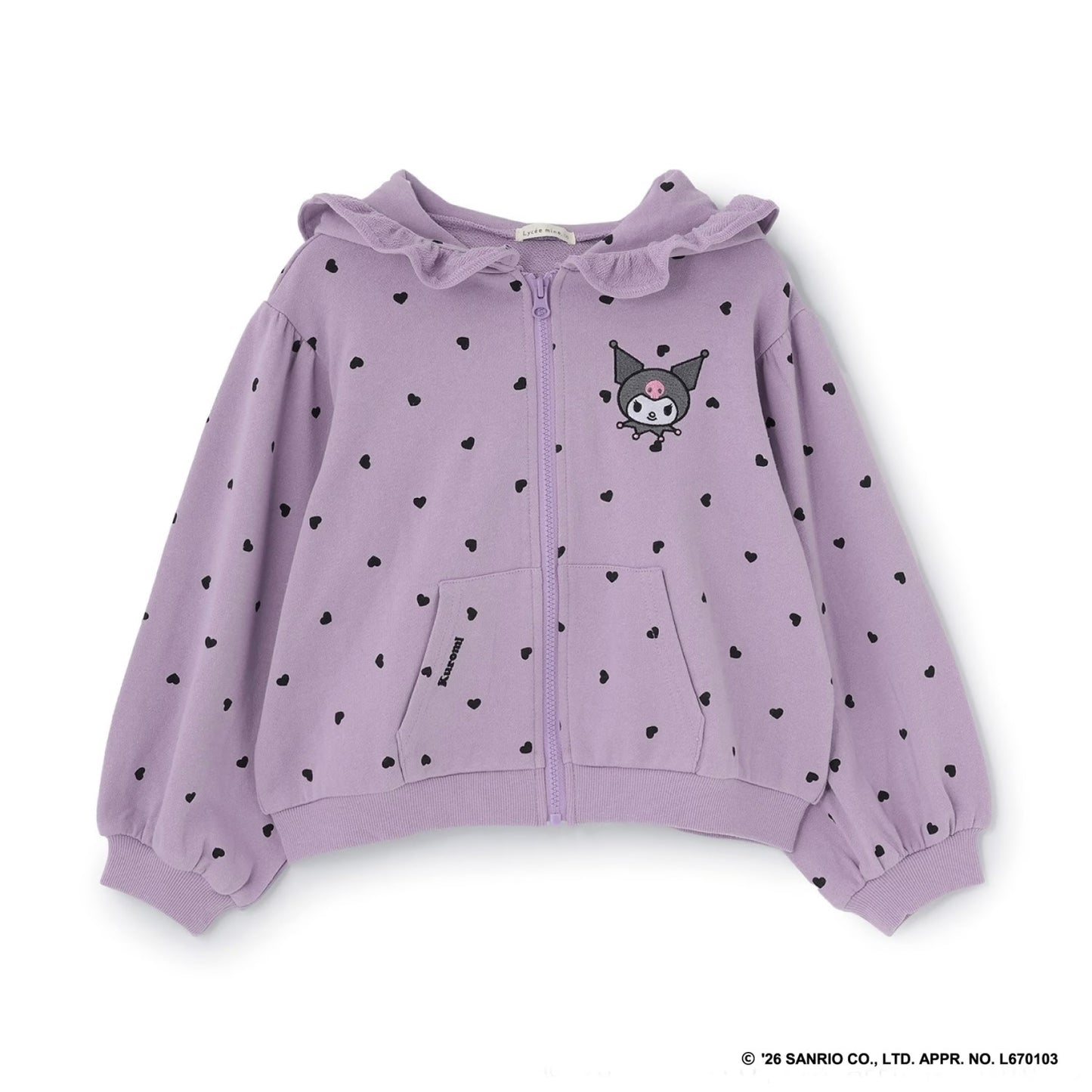 日本童裝 Ly# mine x Sanrio 花邊口袋衛衣外套 90-140cm 女童款 秋季 OUTERWEAR