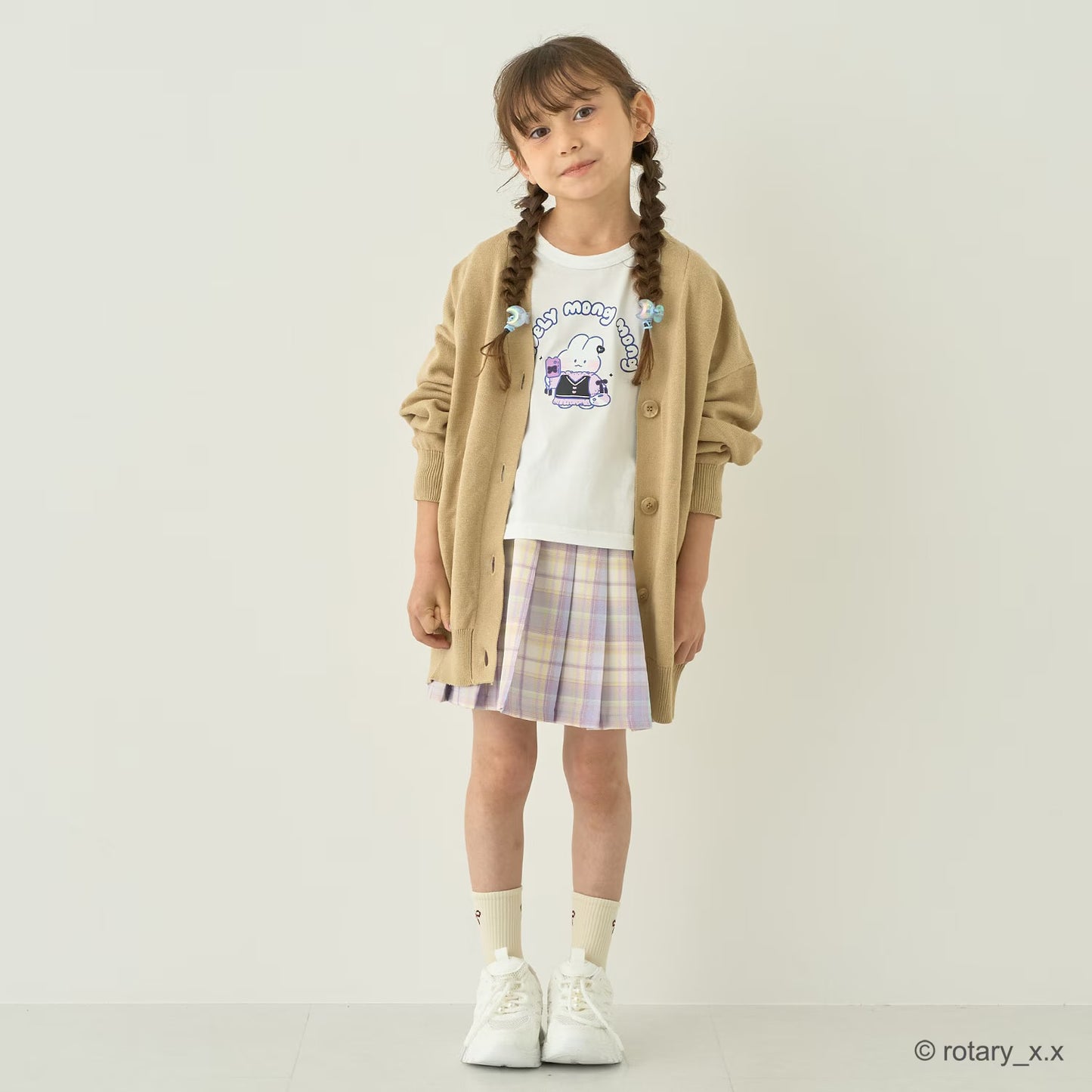 日本童裝 Ly# mine x Lovely MongMong 印花上衣 100-140cm 女童款 秋季 TOPS