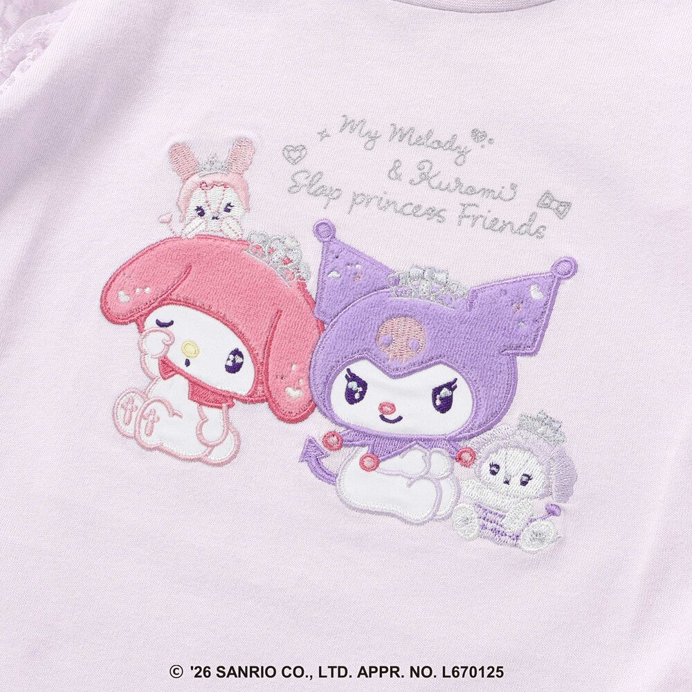 日本童裝 Slap Slip x Sanrio 肩部刺繡荷葉邊長袖上衣 80-130cm 女童款 秋季 TOPS 其他品牌童裝