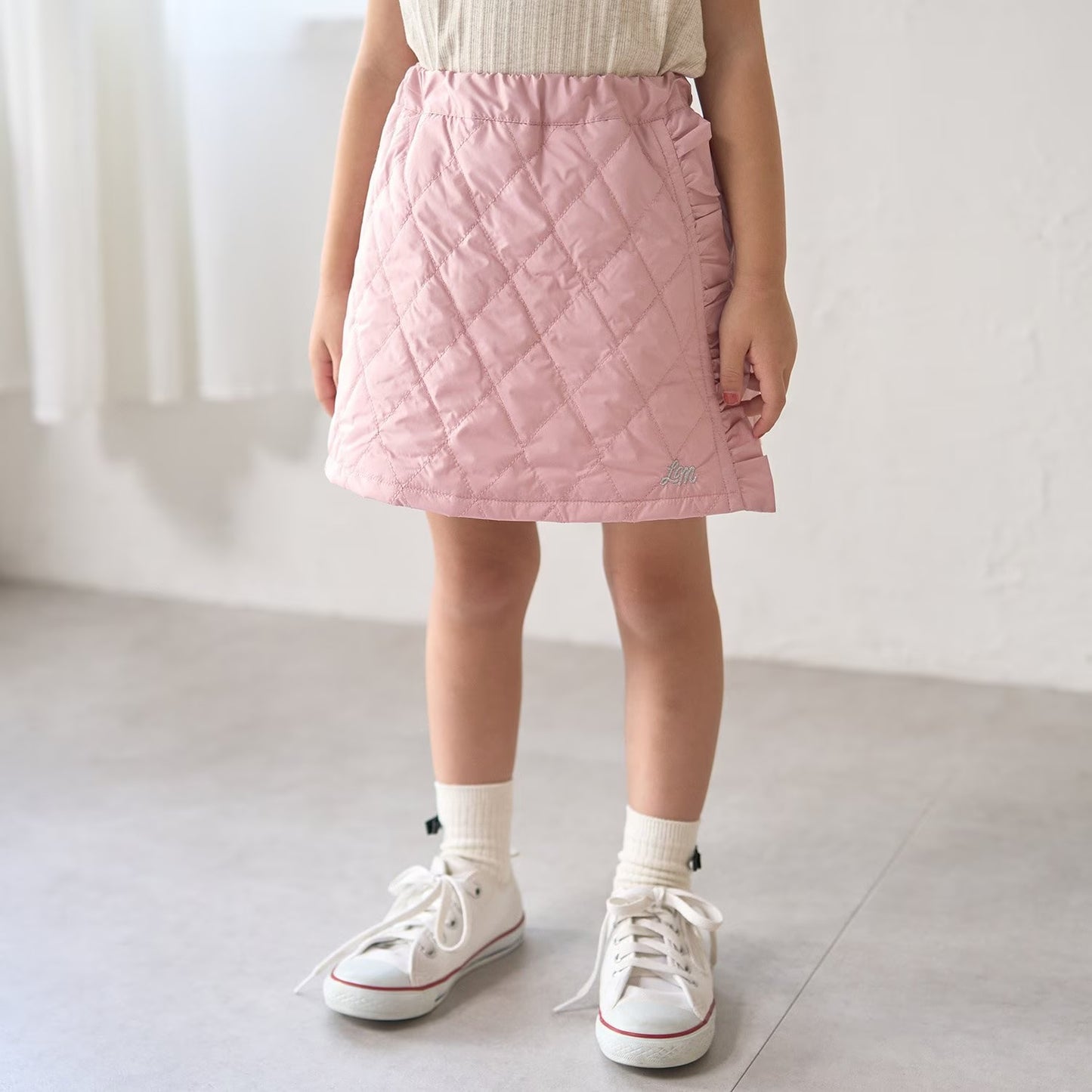 日本童裝 Ly# mine 絎縫夾棉裙褲 100-150cm 女童款 冬季 PANTS