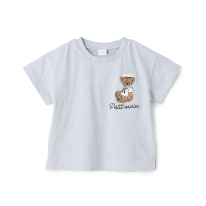 日本童裝 pe#main 熊仔刺繡上衣 80-130cm 男童款/女童款 夏季 TOPS