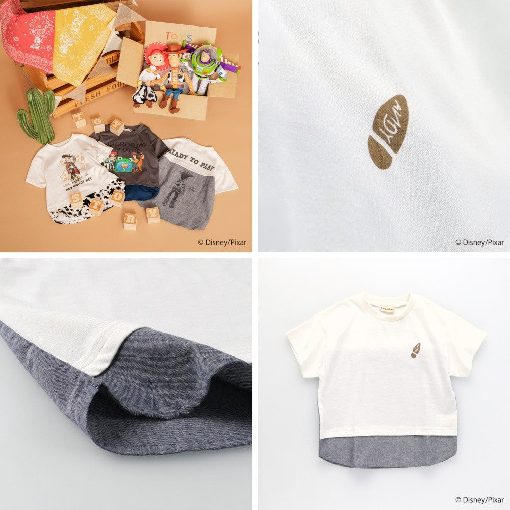 日本童裝 Branshes x Disney ToyStory 撞色拼接上衣 90-140cm 男童款/女童款 夏季 TOPS