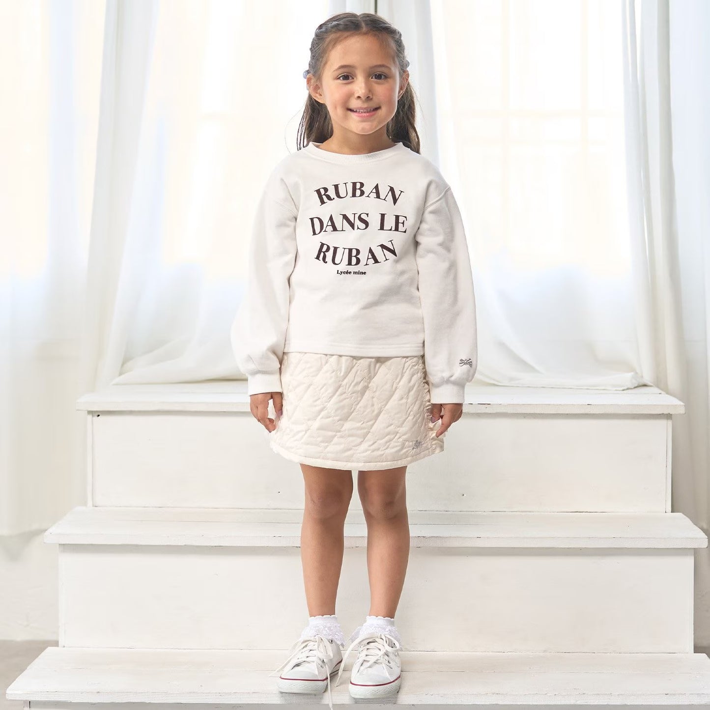 日本童裝 Ly# mine 絎縫夾棉裙褲 100-150cm 女童款 冬季 PANTS