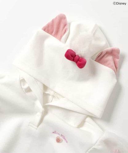 日本童裝 apres les cours x Disney Marie絲帶衛衣連衣 70-80cm 女童款 初生嬰兒 冬季 Jumpsuit