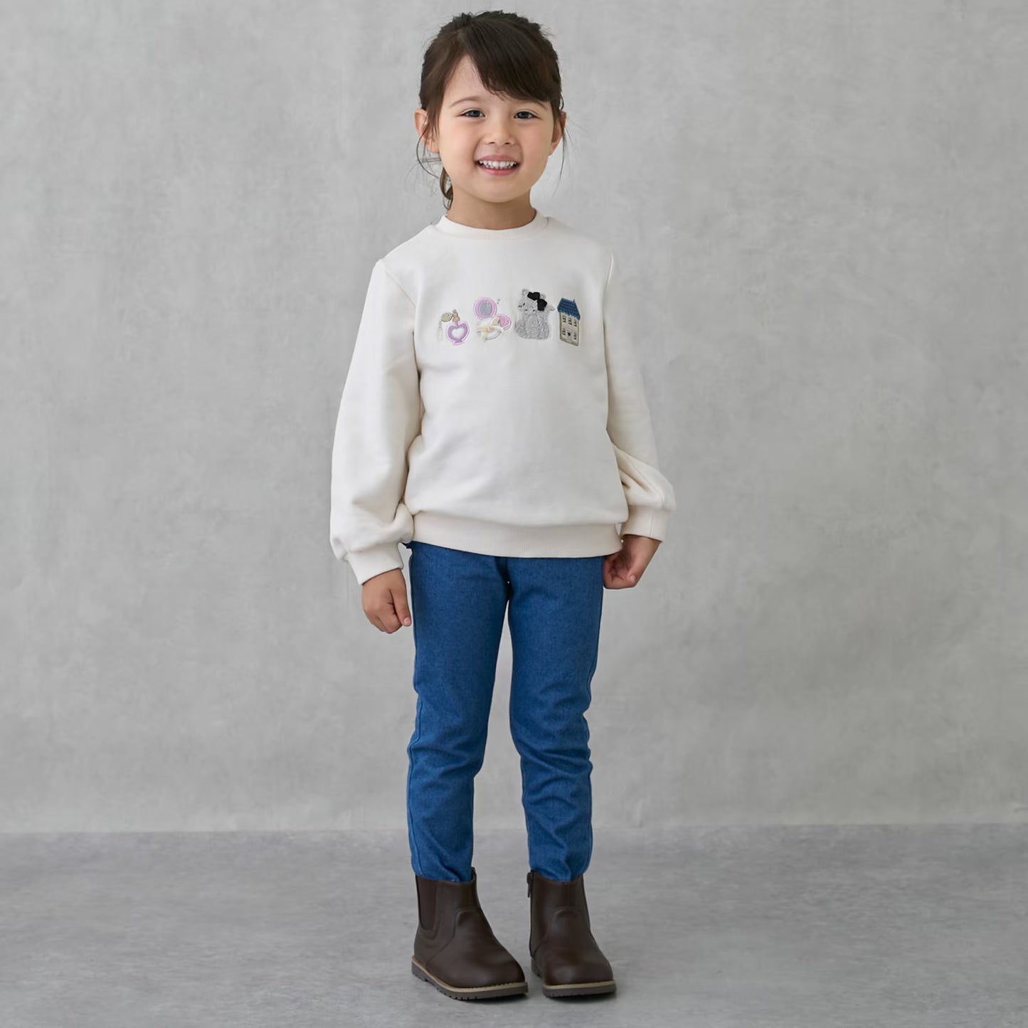 日本童裝 pe#main 抓毛荷葉邊緊身褲 80-120cm 女童款 冬季 PANTS