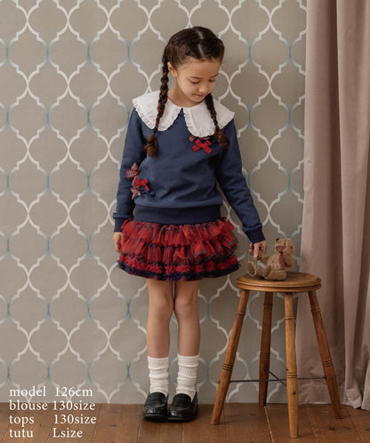 日本童裝 panpantutu 荷葉邊襯衫 90-140cm 女童款 夏季 TOPS 面試/宴會/表演