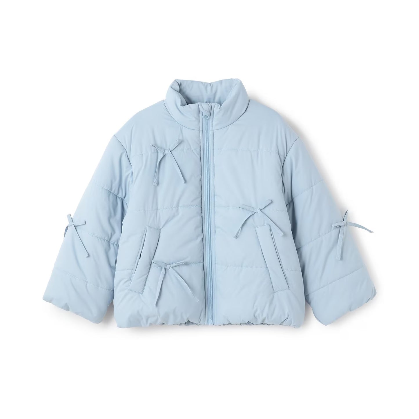 日本童裝 Ly# mine 蝴蝶結夾棉外套 100-150cm 女童款 冬季 (適合寒冷天氣、溫度低天氣）OUTERWEAR