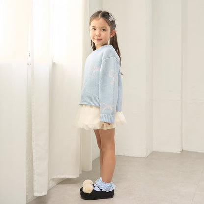 日本童裝 Ly# mine 閃閃蝴蝶結針織毛衣 110-140cm 女童款 冬季 TOPS