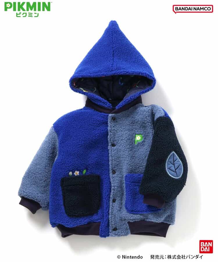 日本童裝 BREEZE x Pikmin 2Way 雙面兩著 夾棉外套 80-140cm 男童款/女童款 冬季 (適合初秋、香港平均溫度、寒冷天氣）OUTERWEAR 
