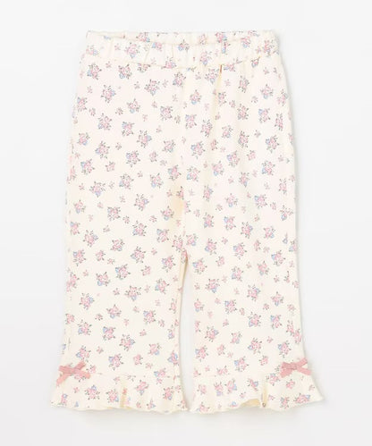 日本童裝 aF#a325 接觸冷感 花邊七分褲 90-140cm 女童款 夏季 PANTS