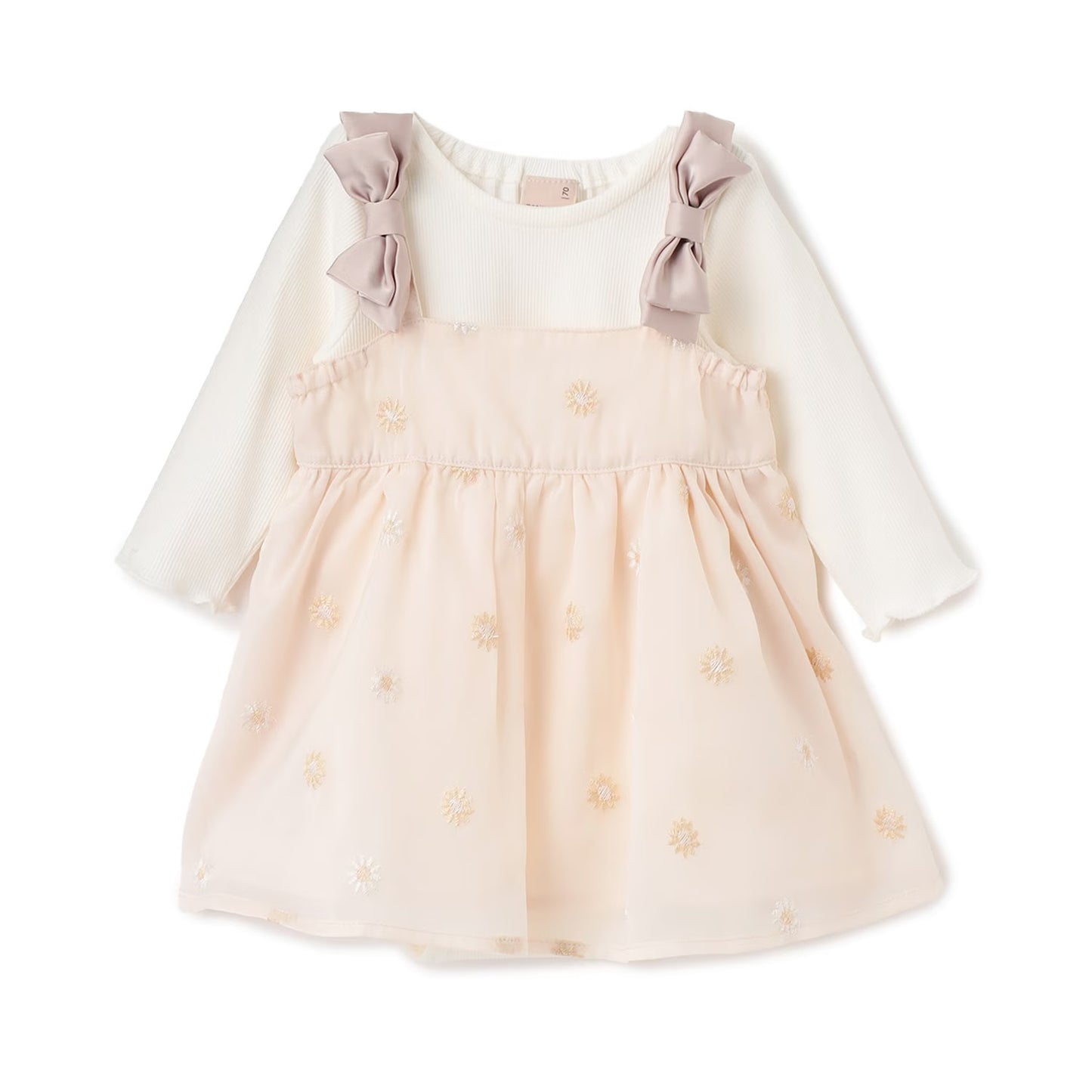 日本童裝 pe#main 花刺繡吊帶裙及連衣兩件套裝 70-80cm 女童款 初生嬰兒 夏季 Jumpsuit DRESSES