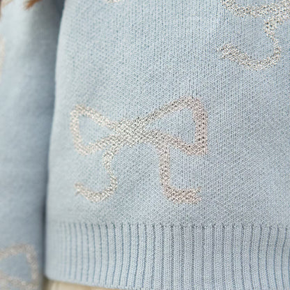 日本童裝 Ly# mine 閃閃蝴蝶結針織毛衣 110-140cm 女童款 冬季 TOPS