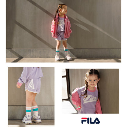BDL x FILA Special Edition 3-Piece Set with Sports Backpack (90-140cm) for Girls Spring/Summer: TOPS PANTS OUTERWEAR 