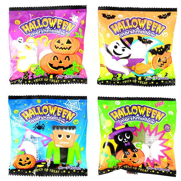 ‼️6/10晚上12點截單‼️日本直送 EIWA 葡萄夾心棉花糖四連包 Halloween限定零食 Halloween攪鬼特輯 萬聖節