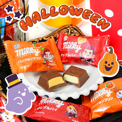 ‼️6/10晚上12點截單‼️日本直送 不二家  雙拼夾心朱古力 Halloween限定零食 Halloween攪鬼特輯 萬聖節