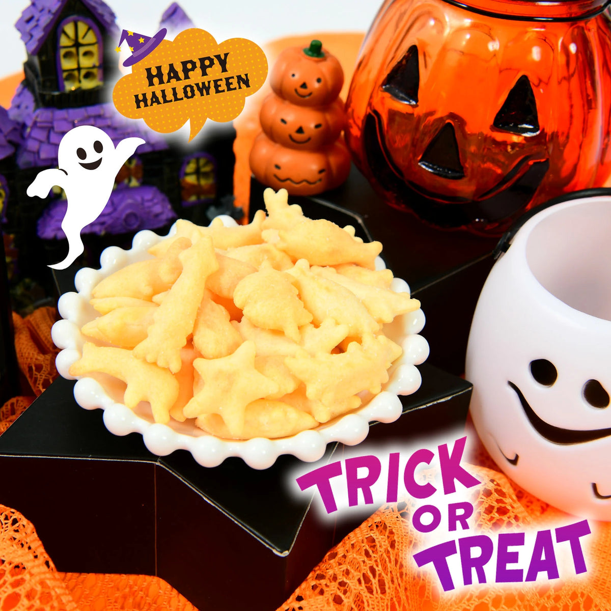 ‼️6/10晚上12點截單‼️日本直送 森永製菓 脆魚餅 淡鹽味 Halloween限定零食 Halloween攪鬼特輯 萬聖節