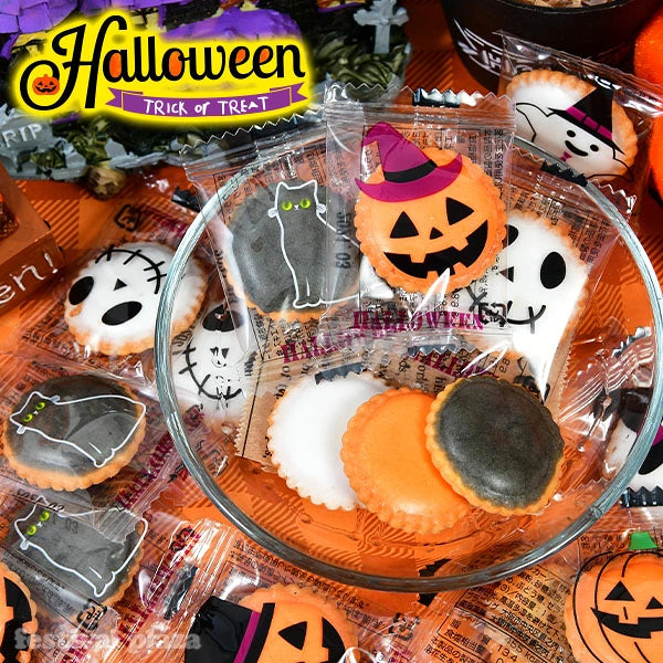 ‼️6/10晚上12點截單‼️日本直送 魔幻糖霜彩繪小圓餅乾 100個装入 Halloween限定零食 Halloween攪鬼特輯 萬聖節