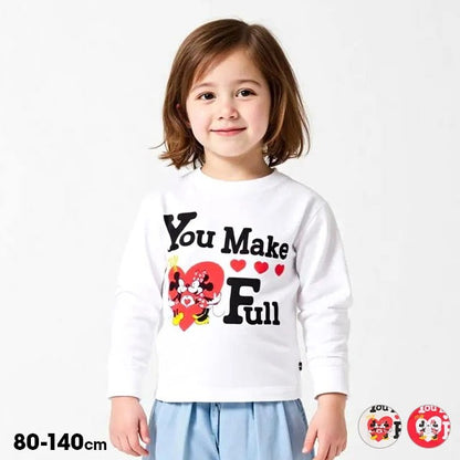 Japanese BDL x Disney parent-child print tops (80-150cm) for boys and girls (summer TOPS) 