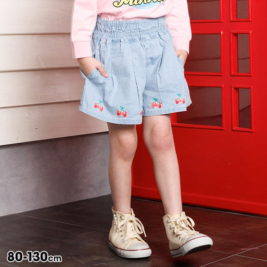 日本童裝 BDL x Disney 牛仔闊腿短褲 80-130cm 女童款 夏季 PANTS