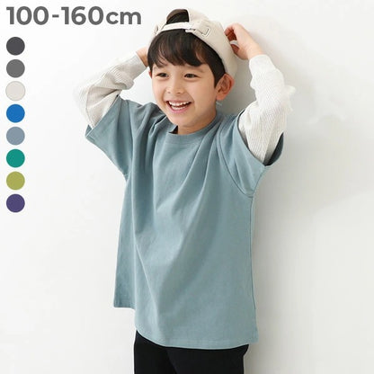 日本童裝 dev!rock 假兩件上衣 100-160cm 男童款 TOPS 春季