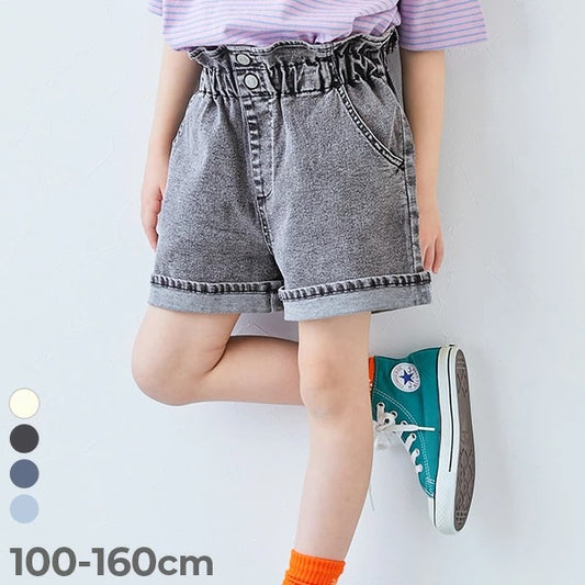 日本童裝 dev!rock 高腰荷葉邊牛仔短褲 100-160cm 女童款 夏季 PANTS