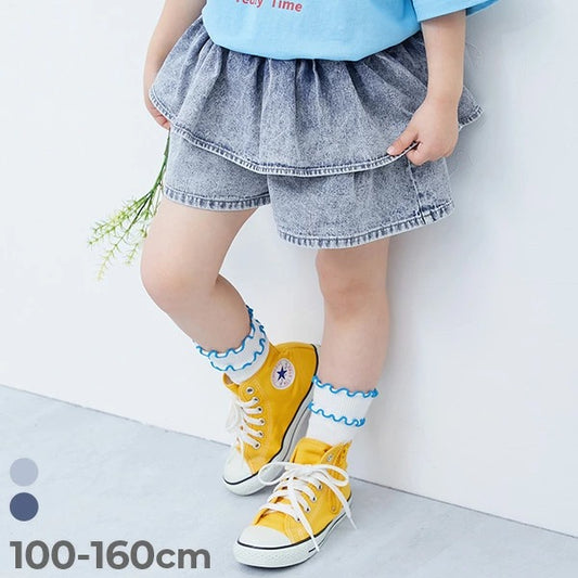 日本童裝 dev!rock 蛋糕層疊牛仔裙褲 100-160cm 女童款 PANTS 夏季