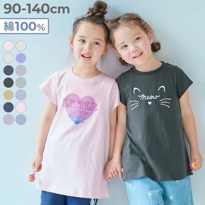 日本童裝 dev!rock 印花收腰上衣 90-140cm 女童款 夏季 TOPS