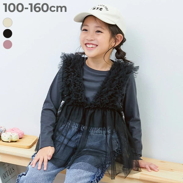 日本童裝 dev!rock 2Way 薄紗及上衣兩件套裝 100-160cm 女童款 TOPS 春季