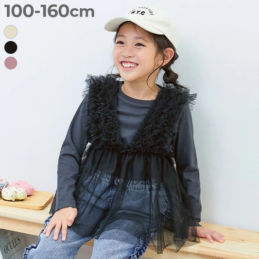 日本童裝 dev!rock 2Way 薄紗及上衣兩件套裝 100-160cm 女童款 TOPS 春季