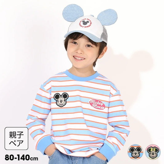 日本童裝 BDL x Disney 親子裝 條紋長袖上衣 80-140cm 男童款/女童款 夏季 TOPS