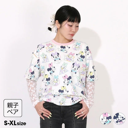 Japanese BDL x Disney parent-child print tops (80-150cm) for boys and girls (summer TOPS) 