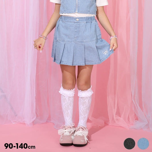 日本童裝 BDL 牛仔百摺短裙 90-140cm 女童款 夏季  SKIRTS