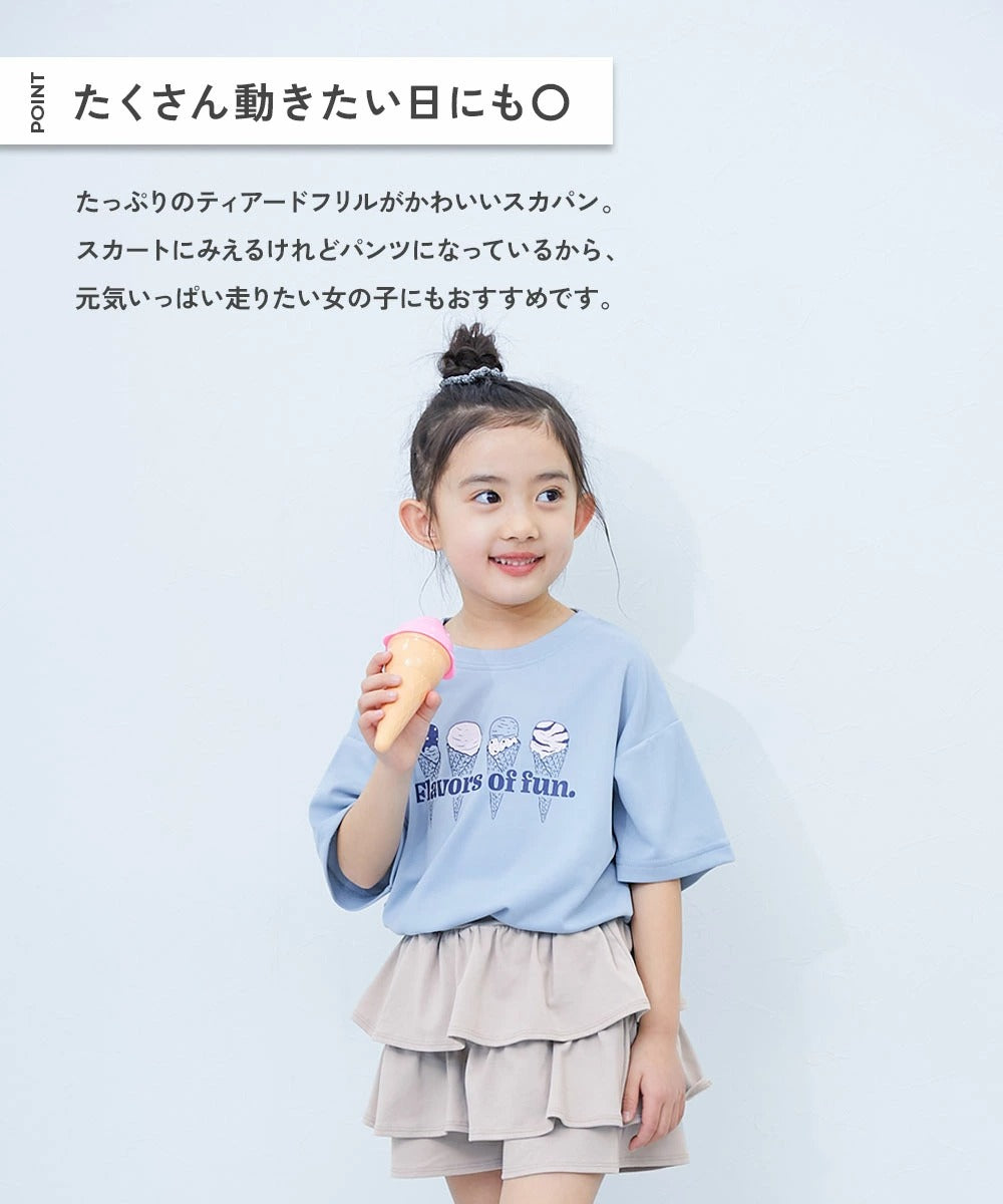 日本童裝 dev!rock 層疊裙褲 100-140cm 女童款 PANTS 夏季