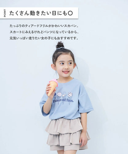 日本童裝 dev!rock 層疊裙褲 100-140cm 女童款 PANTS 夏季