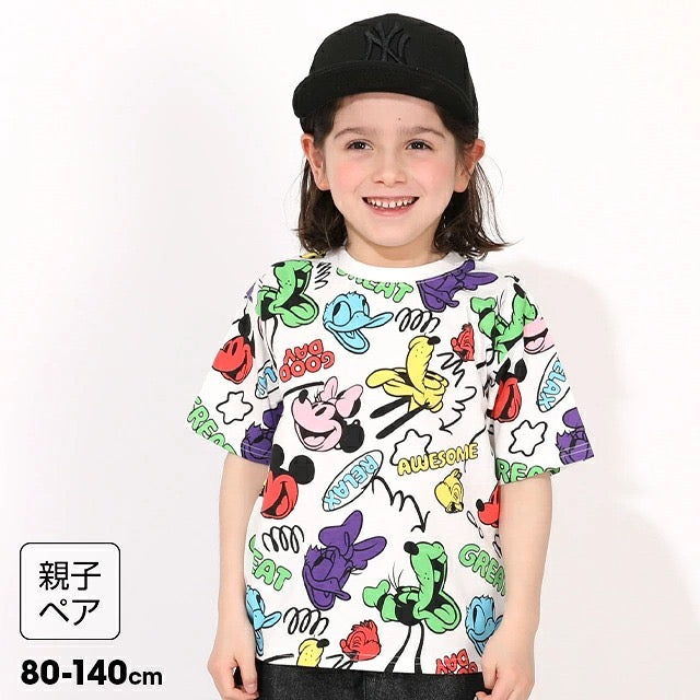 Japanese BDL x Disney parent-child print tops (80-150cm) for boys and girls (summer TOPS) 