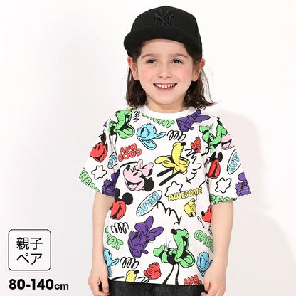 Japanese BDL x Disney parent-child print tops (80-150cm) for boys and girls (summer TOPS) 
