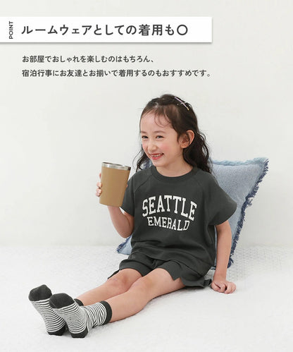 日本童裝 dev!rock 休閒兩件套裝 100-160cm 女童款 夏季 TOPS PANTS