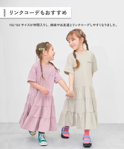 日本童裝 dev!rock 層疊裙擺印花連身裙 100-160cm 女童款 夏季 DRESSES