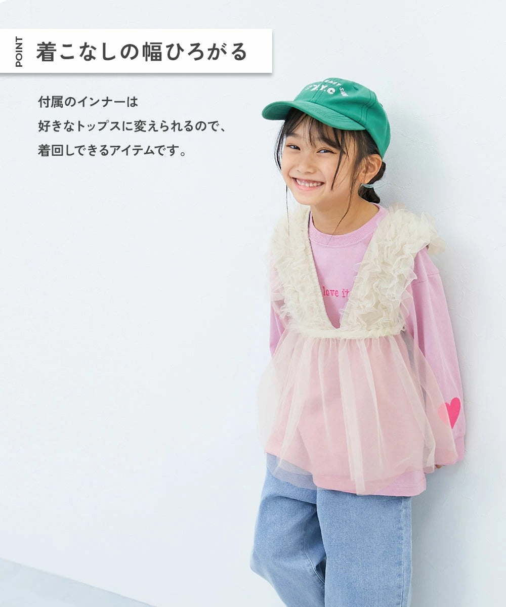 日本童裝 dev!rock 2Way 薄紗及上衣兩件套裝 100-160cm 女童款 TOPS 春季