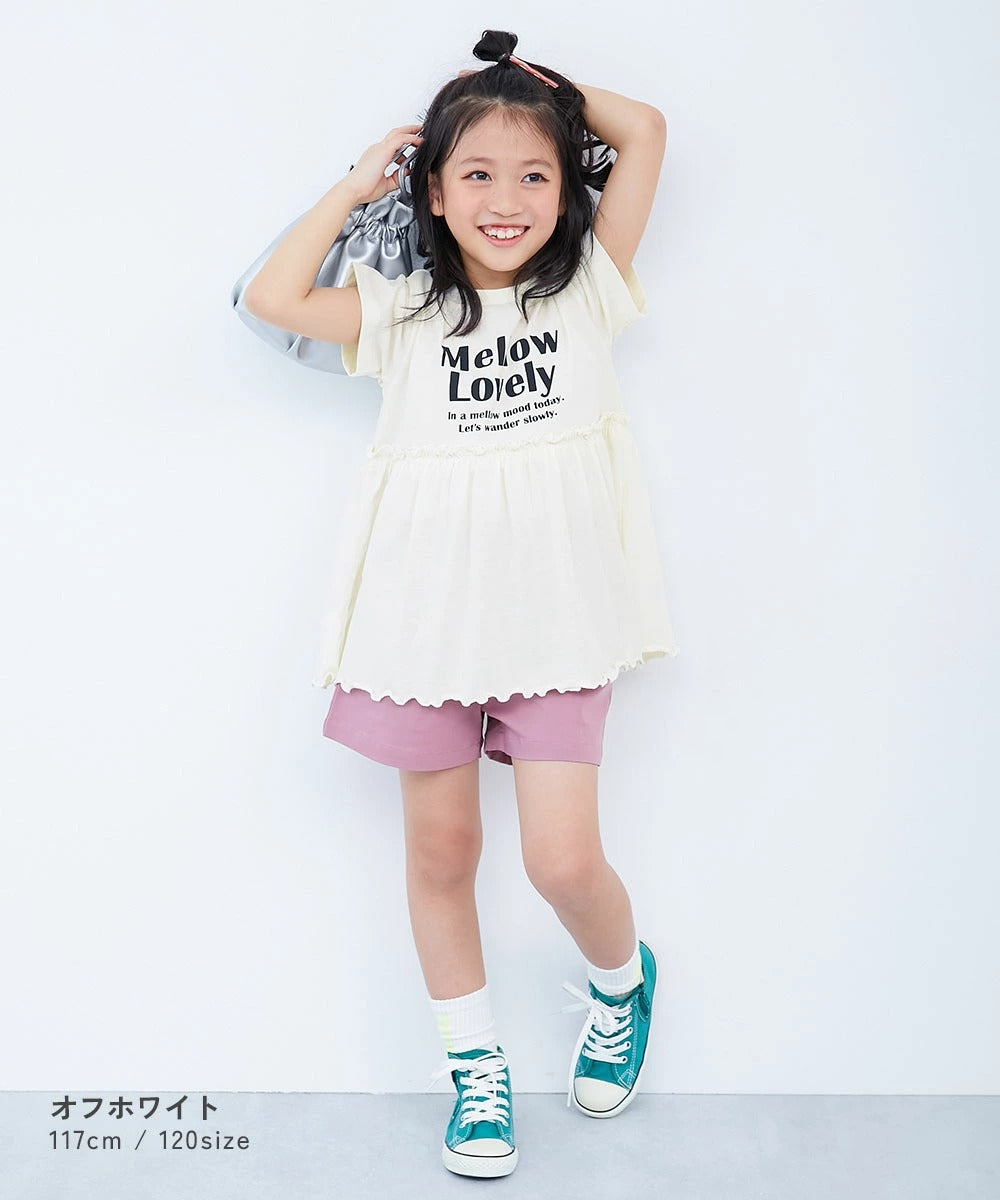 日本童裝 dev!rock A字型logo印花短袖上衣 100-160cm 女童款 夏季 TOPS