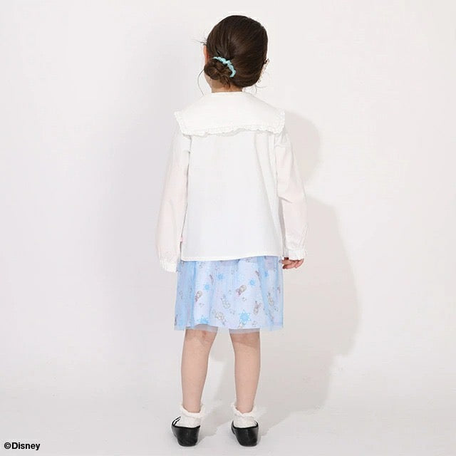 日本童裝 BDL x Disney Princess 蕾絲領襯衫上衣 100-130cm 女童款 夏季 TOPS
