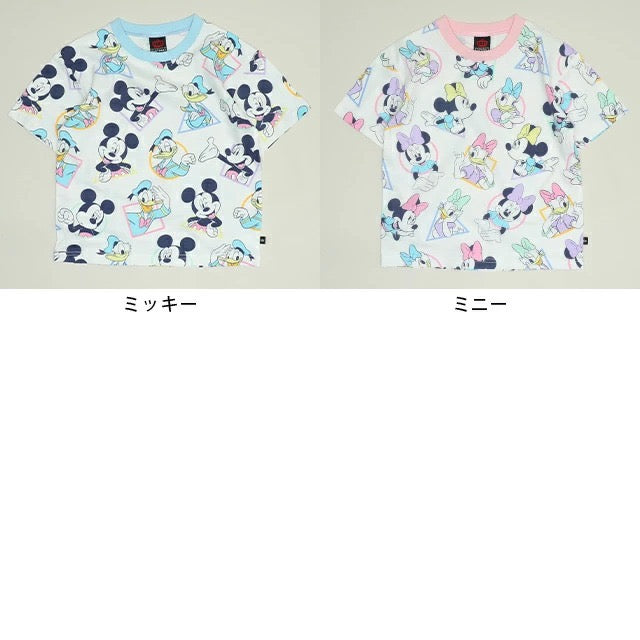 Japanese BDL x Disney parent-child print tops (80-150cm) for boys and girls (summer TOPS) 