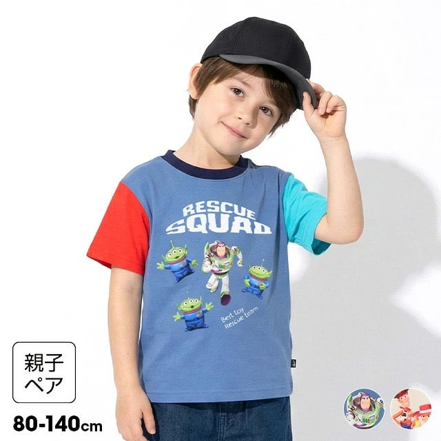 Japanese BDL x Disney parent-child print tops (80-150cm) for boys and girls (summer TOPS) 