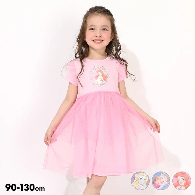 日本童裝 BDL x Disney Princess拼接網紗連身裙 90-130cm 女童款 夏季 DRESSES