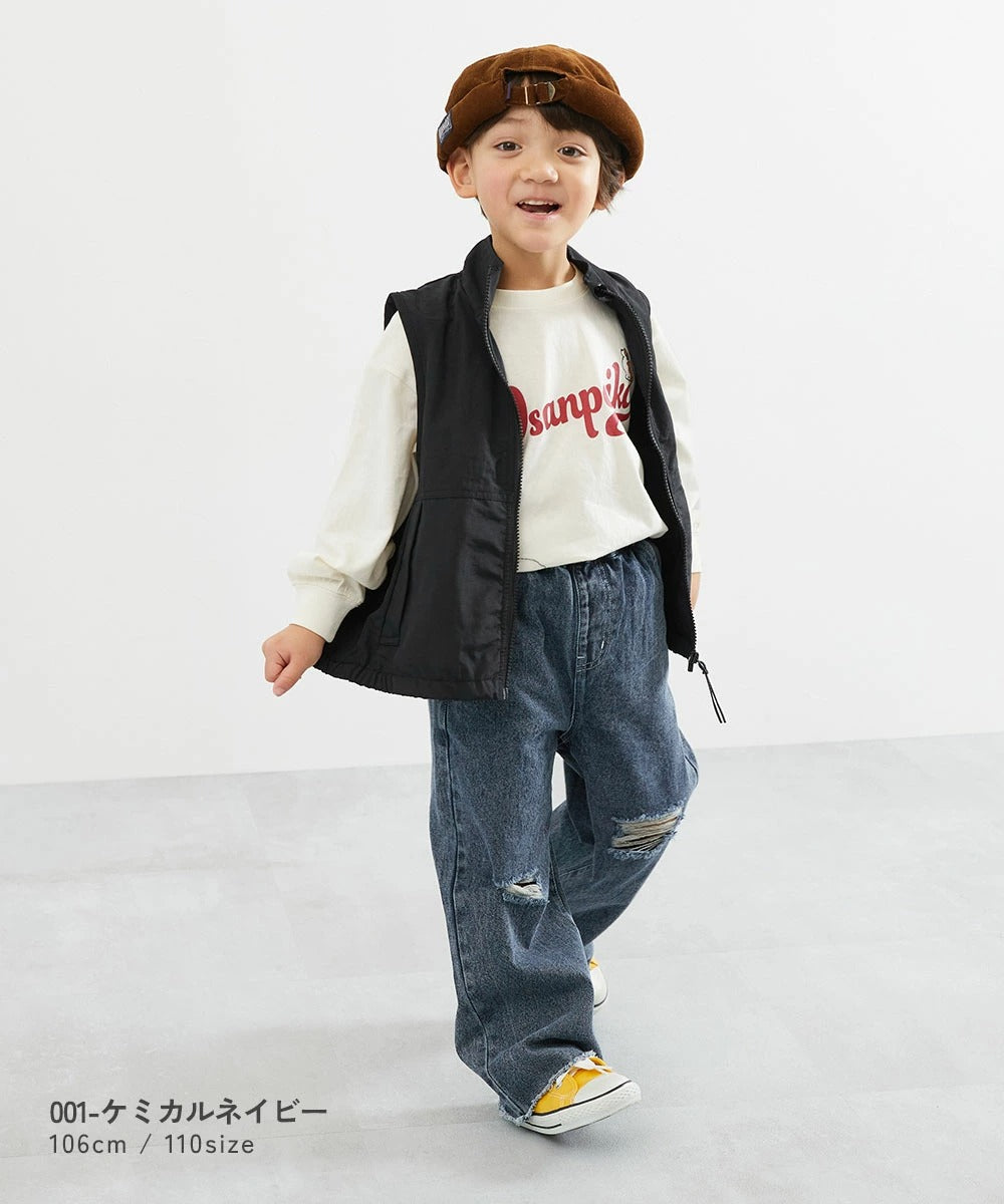 日本童裝 dev!rock 做舊直筒牛仔褲 100-160cm 男童款/女童款 PANTS 春季