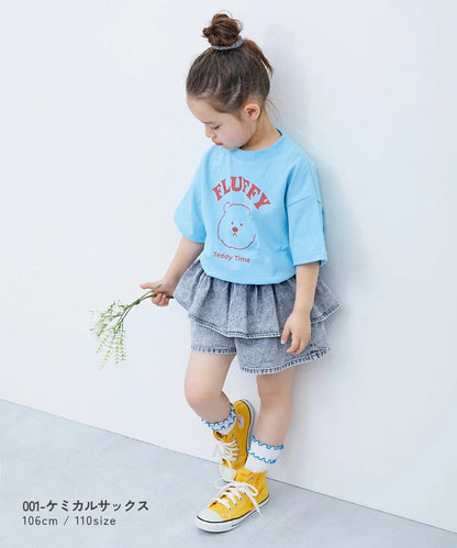 日本童裝 dev!rock 蛋糕層疊牛仔裙褲 100-160cm 女童款 PANTS 夏季