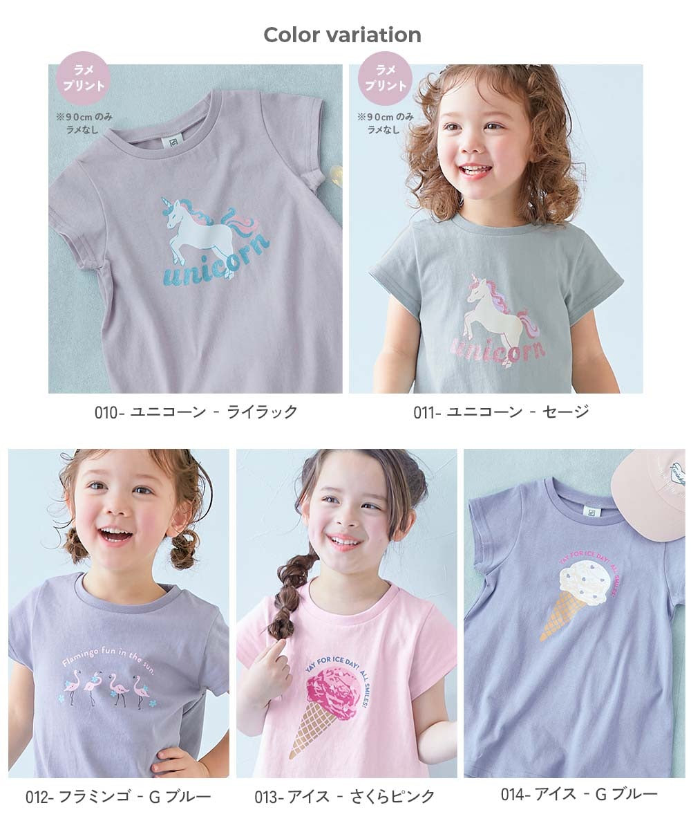 日本童裝 dev!rock 印花收腰上衣 90-140cm 女童款 夏季 TOPS